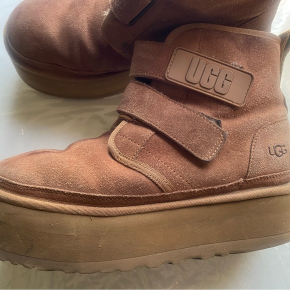 UGG Tan Suede Platform Boots - Picture 4 of 10
